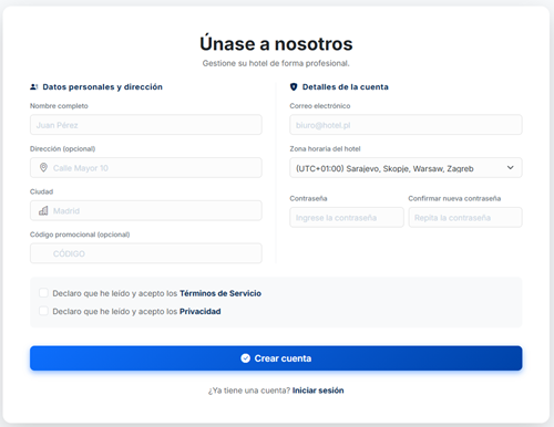 Formulario de Registro HCS